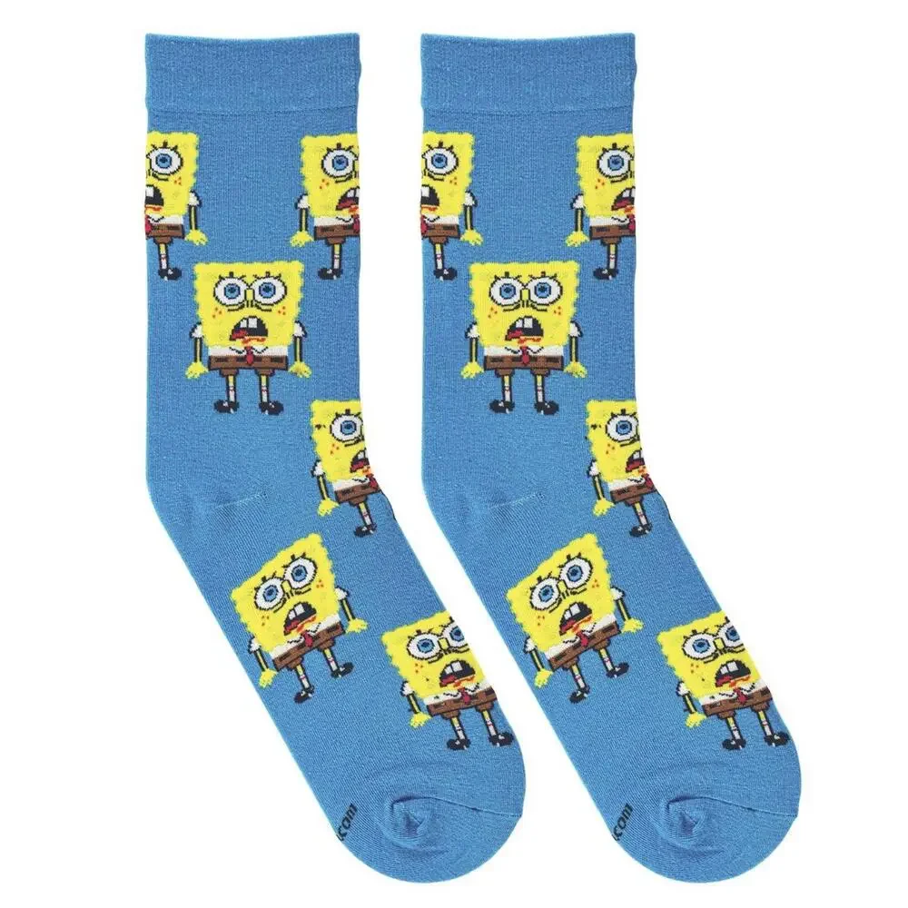 Crazy Socks Spongebob All Over Fun Print Novelty Crew Socks for Men’s fits 6-12‎ - Picture 3 of 7